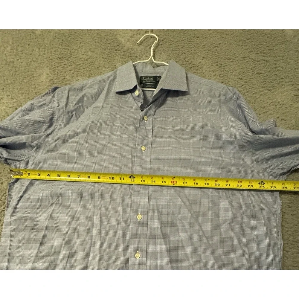 Polo Ralph Lauren Dress Shirt Men 17.5 34/35‎ Collar Regent Custom Fit